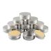 Basic packing 12 pieces 40ml silver empty round aluminum socket with screw cap aluminum dose Aluminum screw boxes cream box Cerz dose of cosmetic cans tin cans with 12 pieces 40mm sticker