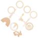 OATIPHO 4pcs Baby Gym Stuffed Pig Plush Toy Decor for Car Cars Toys Fitness Rack Stuffed Animals for Newborn Gym Toy Fitness Rack Hanging Ornaments Newborn Gym Toys Pendants Baby Supplies White 26X8.5CM