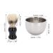 4PC Men's Shaving Brush Set - Stainless Steel Rack Travel & Home Use Easy & Convenient - Buy Online on SooperMarket.com