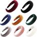 Lazder 8 Colors Korean Lady Padded Wide Sponge Headband Glitter Velvet Twill Striped Hair Hoop Retro Party Solid Color Thick Headpiece (Deep Green) - Buy Online on SooperMarket.com
