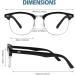 Shop CGID 50s Retro Nerd Glasses - Stylish Half Frame Horn Glasses | Rockabilly Geek Style in Glossy Black | International Shipping Available - Buy Online on SooperMarket.com