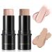 Highlighter Makeup Contour Stick Highlighter Contour Bronzer Wand Face Brightens Contour Stick for Long-Lasting & Waterproof. Face Make-up & Body Contour Highlight Makeup Daily Wear (3#+8#) 3#+8# 29.00 g (Pack of 1)