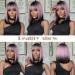 Allbell Black Pink Ombre Bob Wigs for Women | Short Straight Wigs with Bangs | Natural-Looking Hair Replacement for Cosplay & Parties - Buy Online on SooperMarket.com