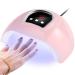 UV Led Nail Lamp 54W Nail Dryer Gel Nail Polish Dryer Curing Lamp 18 LEDs Beads/Sensor 3 Timers Auto for UV Gel Nail Polish (USB Port)