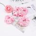 20 Pcs Pink Velvet Hair Scrunchies for Women and Girls - Soft Elastic Bobbles Ropes in Solid Colors - Cute Hair Accessories by Didder - Buy Online on SooperMarket.com