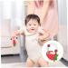 KESYOO 2 Pcs Baby Silicone Slap Bracelet Set - Baby Cartoon Toy Molar Bracelet - Strawberry & Fruit Molar Toy - Chewable & Colorful - Redx2pcs - Buy Online on SooperMarket.com