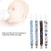 4pcs Baby Pacifier Clip Set - Cotton Strap Chain for Infants - Unisex Light Blue Baby Gift - Buy Online on SooperMarket.com