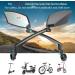 BriskMore Handlebar Bike Mirror - Scratch Resistant Glass Lens - Adjustable & Rotatable Rearview Bicycle Mirror - Silver Lens - Left Side - Buy Online on SooperMarket.com