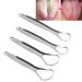 Stainless Steel Adult Tongue Scraper Set - Portable Reusable Fresh Breath Cleaner (2pcs, S) - Buy Online on SooperMarket.com