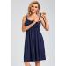 Sosolism Women's Nursing Nightdress - Dark Blue XL | Padded Lace Trim Breastfeeding Dress with Adjustable Straps - Buy Online on SooperMarket.com