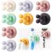 8 pieces of waterproof toothbrush holder adhesive funny hooks adhesive hooks bathroom silicone self -adhesive toothbrush holder razor holder without drilling kitchen hook and cable holder holder