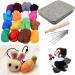 Wool Needle Felting Pad with Leather Finger Guards - Eco-Friendly 6x6 inch Base for Precision Projects - Buy Online on SooperMarket.com