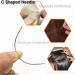 Weaving Needle and Threads Set with Stainless Steel Needles and Scissors for Hand Sewing Hair Extensions and Lace Wig DIY - 3 Rolls Black Thread - Buy Online on SooperMarket.com