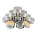 Basic packing 50 pieces 50ml silver empty round aluminum jar with screw cap aluminum socket aluminum screw boxes of Cerz dose Cosmetics cosmetic cans tin cans with 50 pieces 40mm sticker