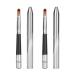 2pcs Lip Brush Ergonomic Retractable Sealing Design Small Easy Cleaning Single Head Aluminium Tube Lipstick Brush