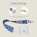 Shop Dodo Babies Pacifier Clip & Bite Ring Toy Set | 4 Clips + 2 Silicone Rings | Universal Holder | Fun Blue & Gray Prints for Boys & Girls - International Shipping - Buy Online on SooperMarket.com