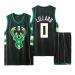 Basketball jersey shirt and shorts children/adult basketball jersey children/adult basketball sleeveless suit 2-part children/adult t-shirt vest + shorts f-0-green xl (adult)