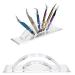 DD-life 2 Pcs 6 Holes Acrylic Tweezers Stand Holder  Storage Tweezer Holder Eyelash Tweezer Collecting Displaying  Eyelash Extension Storage Rack Eyelashes Extension Supplies Accessories