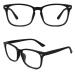 CN92 Classic nerd glasses round keyhole 40s 50s panto glasses vintage look clear lens A matte black