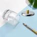 Crystal Disinfection Glass Cup Acrylic Liquid Dappen Dish with Stainless Steel Lid - Nail Art Glassware Tool HJ-NAPB028 - Buy Online on SooperMarket.com