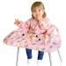 Bibetta Wipeezee Premium Baby Weaning Bibs With Sleeves For 6 month+ Waterproof Coverall Bibs for Baby Toddler Boy Girl | UK Design Eco Friendly & Durable Wipeable Bib for Highchair Baby Feeding Pink - Yummy Treats