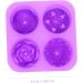 Zerodeko 6 Pcs Handmade Soap Mold Baking Muffin Mold Donut Candy Silicone Muffin Mold Baking Accessory Silicone Tools Silicone Molds Silicone DIY Mold Chocolate Silica Gel Roses Purple 3X16.6X16.6CMx6pcs - Buy Online on SooperMarket.com
