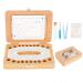 Keyohome Baby Teeth Save Box Baby Teeth Box Save Organizer with Photo Frame Milk Teeth Box Wooden Tooth Keepsake Box with Tweezers & Screwdriver for Kids Boys and Girls Memory Gift