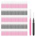 Widybord Set of 150 Mini Eyebrow Brushes with Caps for Brow Lamination and Eyelash Lifting Tools