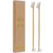 Bamboo toothbrush for dogs and cats (2 pieces) - clean teeth and clean environment 100% BPA -free - removed deposits tartar and bad breath - dental care for dogs and cats 2 Pack