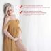 FEOYA Maxi Maternity Dress | Chiffon Lace Strapless Gown with Split Front | Full Length Yellow Maternity Photography Dress - Buy Online on SooperMarket.com