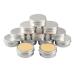 Basic packing 12 pieces 15ml silver empty round aluminum socket with screw cap aluminum dose Aluminum screw boxes of Creditis Cerz dose of cosmetic cans tin cans with 12 pieces 35mm sticker