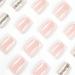 Glitter Acrylic French Tip Press On Nails - Square False Nails with Cute Designs - Medium White Full Cover Stick On Nails for Women - Manicure Decoration - Style 6 - Buy Online on SooperMarket.com