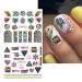 Brown Leopard Print Nail Stickers - Water Transfer Decals for Cute Nail Design - Autumn/Winter Manicure - Women/Girls Nail Decoration - Buy Online on SooperMarket.com