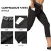3 Pack Men's 3/4 Compression Pants with Pockets - Cool Dry Athletic Leggings for Sports, Yoga, Gym - Black (Medium) - Buy Online on SooperMarket.com