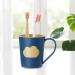 JISADER 6x Unbreakable Toothbrush Cups - Round Bathroom Set for Couples & Toddlers - Perfect Gift - Dark Color - Buy Online on SooperMarket.com