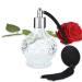 Refillable perfume bottle in a retro -style with a unique carved pattern - atomizer for empty glass spray bottles with tassel 80 ml