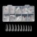 AORAEM Long Stiletto Sharp False Nails Clear Claw Full Cover Artificial Fake Nail Art Tip 500Pcs For Nail Salon,10 Sizes (Clear)