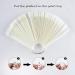 Hedmedum 100 PCS False Nail Art Tips Display Sticks with Metal Split Ring - Clear & White | Gel Polish Salon Practice Tools - Buy Online on SooperMarket.com