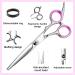 Professional 10 Pcs Barber Kit Hair Cutting Scissors Set | Hairdressing & Thinning Scissor Set for Women - Pink - Buy Online on SooperMarket.com