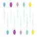 10Pcs Silicone Exfoliating Lip Brush Double-sided Soft Lip Brush Useful Nose Blackhead Clean Lip Scrubber Exfoliating Nose Brush for Smoother Fuller Lip Women Ladies