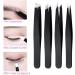 Stainless Steel Eyebrow Tweezer Set - Precision Tool for Facial Hair, Ingrown Hair, Blackheads & Tick Removal - Buy Online on SooperMarket.com