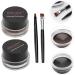 KALLORY 2pcs Black Waterproof Eyeliner Smudge Proof Eyeliner Eye Shadow Cream Eyeshadow Gel Water Proof 1 count (Pack of 1) As Shown - Buy Online on SooperMarket.com