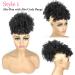 Allyreetress Afro Puff Drawstring Ponytail with Bangs - Short Kinky Curly Bun for Black Women - 3 Piece Set in 1B-Black - Buy Online on SooperMarket.com
