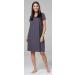 Happy Mama Labor Delivery Hospital Gown Breastfeeding Maternity 434p 14-16 Graphite with Dots - Women's Stylish and Functional Design - Buy Online on SooperMarket.com