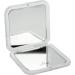 Fantasia Square Pocket Mirror - Double-Sided Normal and 7x Magnification, White Plastic, Handy Folding Design - 8.5 x 8.5 cm - Buy Online on SooperMarket.com