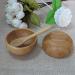 Cute Small Facial Skin Care Mask Bowl Set | Eco-Friendly DIY Makeup Mixing Tool for Women - Natural Color - Buy Online on SooperMarket.com