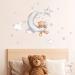 Cute Bears and Night Sky Wall Stickers for Kids' Room Decor - Moon, Stars, Clouds - Nursery Wall Decals - Buy Online on SooperMarket.com