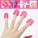 DHWEKU 26PC Nail Polish Template Kit - Reusable Nail Edge Skin Barrier 10 Sizes Nail Art Protection Accessories (Rose Red) - Essential Nail Art Tools for Perfect Manicures - Buy Online on SooperMarket.com
