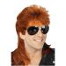 vreplrse Realistic Vintage Wig for Men Comfortable and Durable Materials Fiber Halloween Costume Wig Cover Party Wig Disco Red Brown