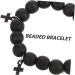 Didiseaon Cross Jewelry Gift Cross Bracelets Beaded Bracelets for Men Cross Braclet Charm Bracelet Baptism Gifts 10x10cm Black - Buy Online on SooperMarket.com